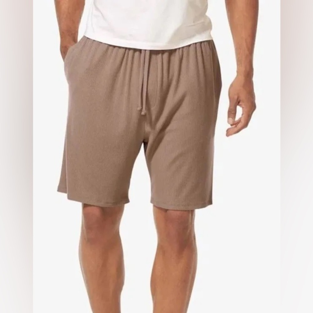 Tommy John NWT Soft Brushed Rib Knit Long Lounge Shorts